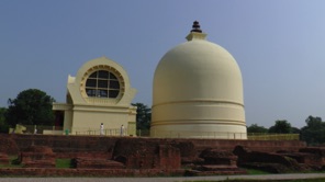 The Paranirvana Stupa, the site where Buddha died in Kushinagar, India
