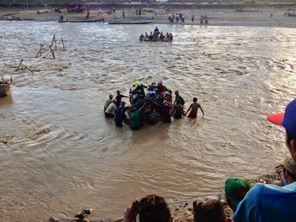 Home made rafts were also used